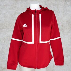 Adidas Aeroready NWT Red and White Retro Style Zip Up Mens Hoodie w/ Pockets